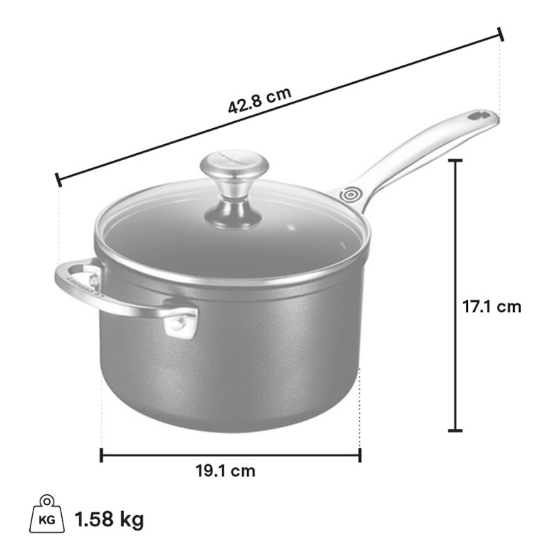 Le Creuset Toughened Nonstick Pro Saucepan, 2.8 L - view 2