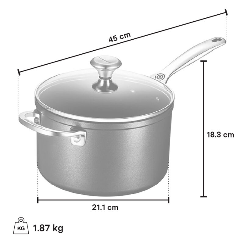 Le Creuset Toughened Nonstick Pro Saucepan, 3.8 L - view 2