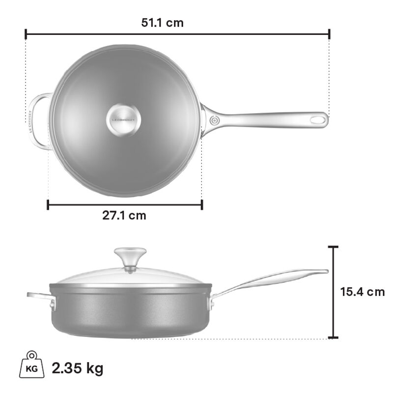 Le Creuset Toughened Nonstick Pro Sauté Pan, 4 L - view 2
