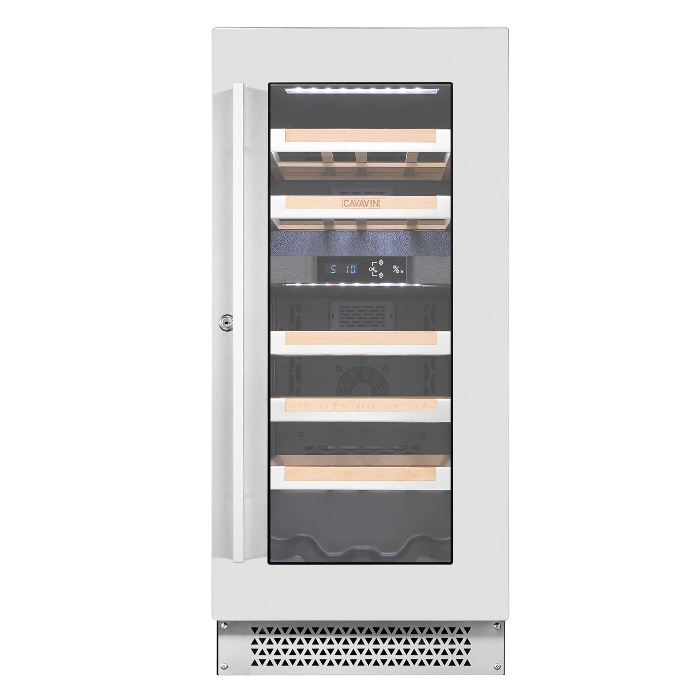 Cavavin Vinoa 24-Bottle Wine Cellar, Dual-Zone, Black Cabinet