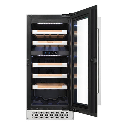 Cavavin Vinoa 24-Bottle Wine Cellar, Dual-Zone, Black Cabinet