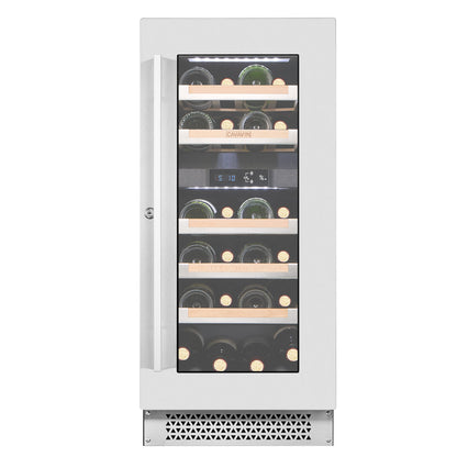 Cavavin Vinoa 24-Bottle Wine Cellar, Dual-Zone, Black Cabinet - front view