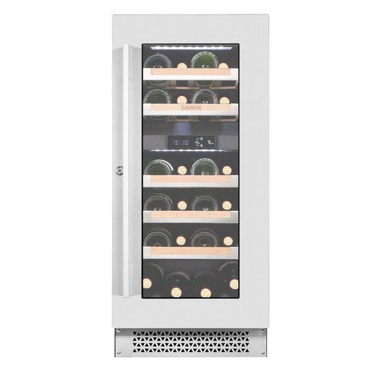 Cavavin Vinoa 24-Bottle Wine Cellar, Dual-Zone, Black Cabinet - front view
