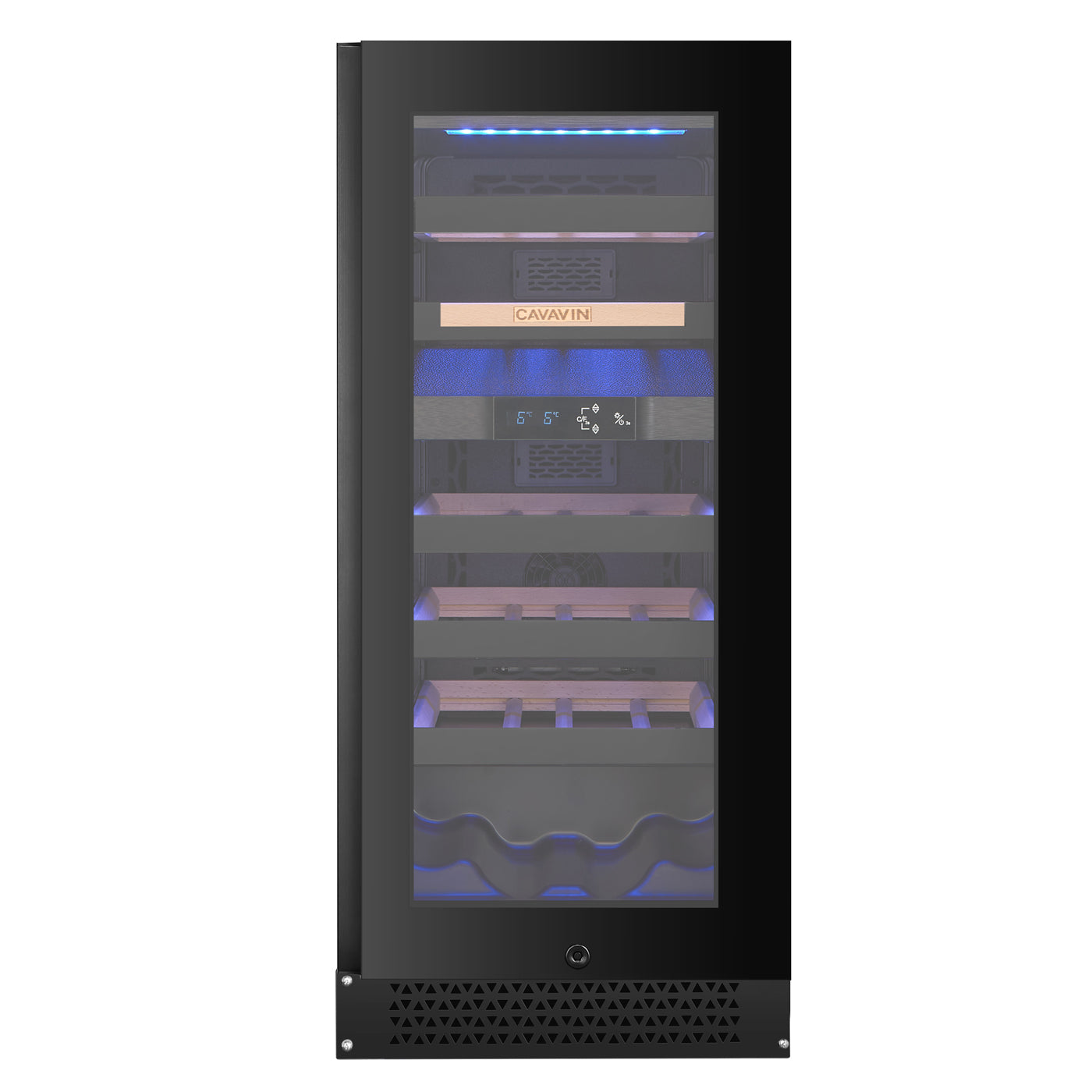 Cavavin Vinoa 24-Bottle Wine Cellar, Black Glass Door