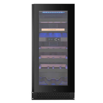 Cavavin Vinoa 24-Bottle Wine Cellar, Black Glass Door
