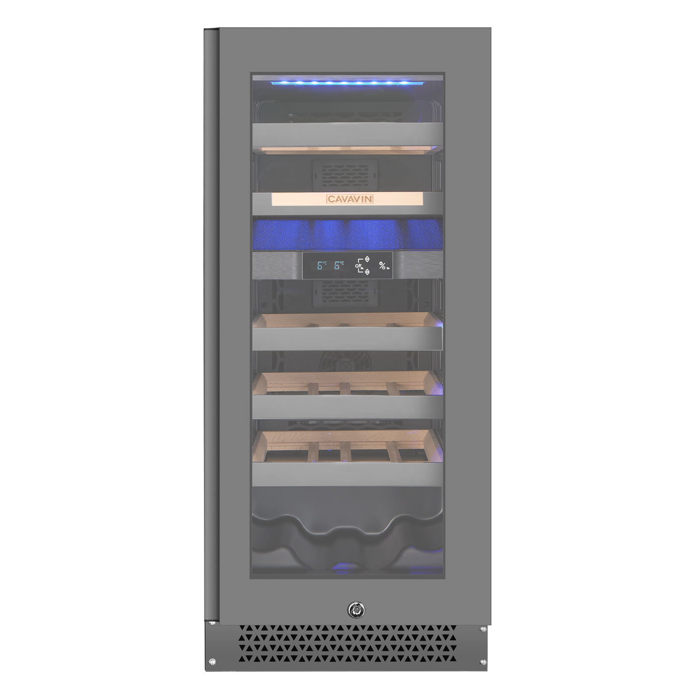 Cavavin Vinoa 24-Bottle Wine Cellar, Grey Glass Door