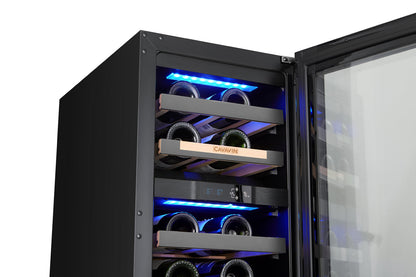 Cavavin Vinoa 24-Bottle Wine Cellar, Grey Glass Door - lifestyle