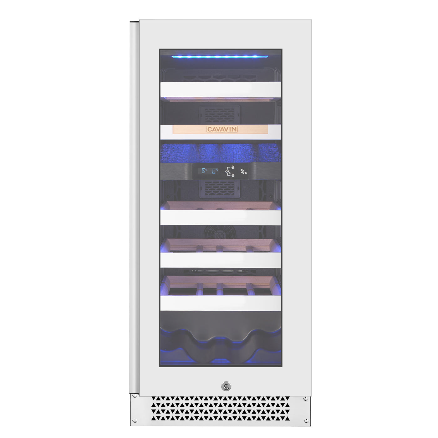 Cavavin Vinoa 24-Bottle Wine Cellar, White Glass Door