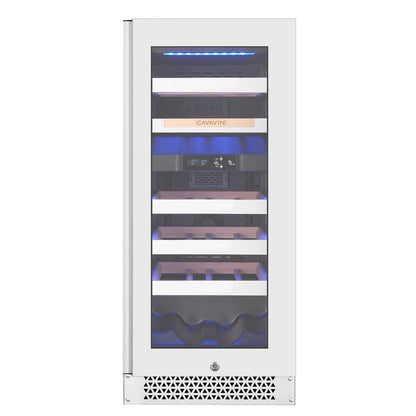 Cavavin Vinoa 24-Bottle Wine Cellar, White Glass Door