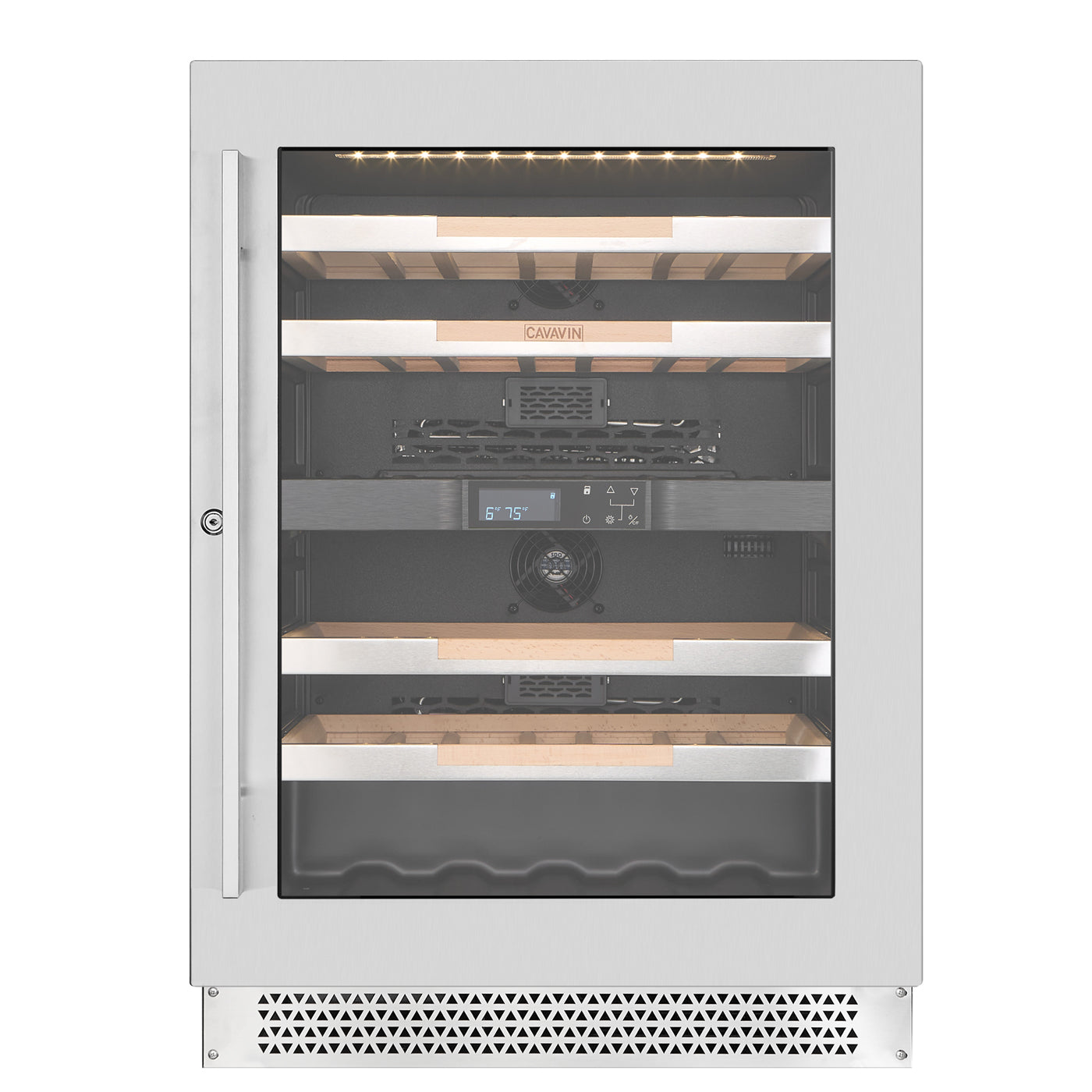 Cavavin Vinoa 41-Bottle Wine Cellar, Dual-Zone, Stainless Steel