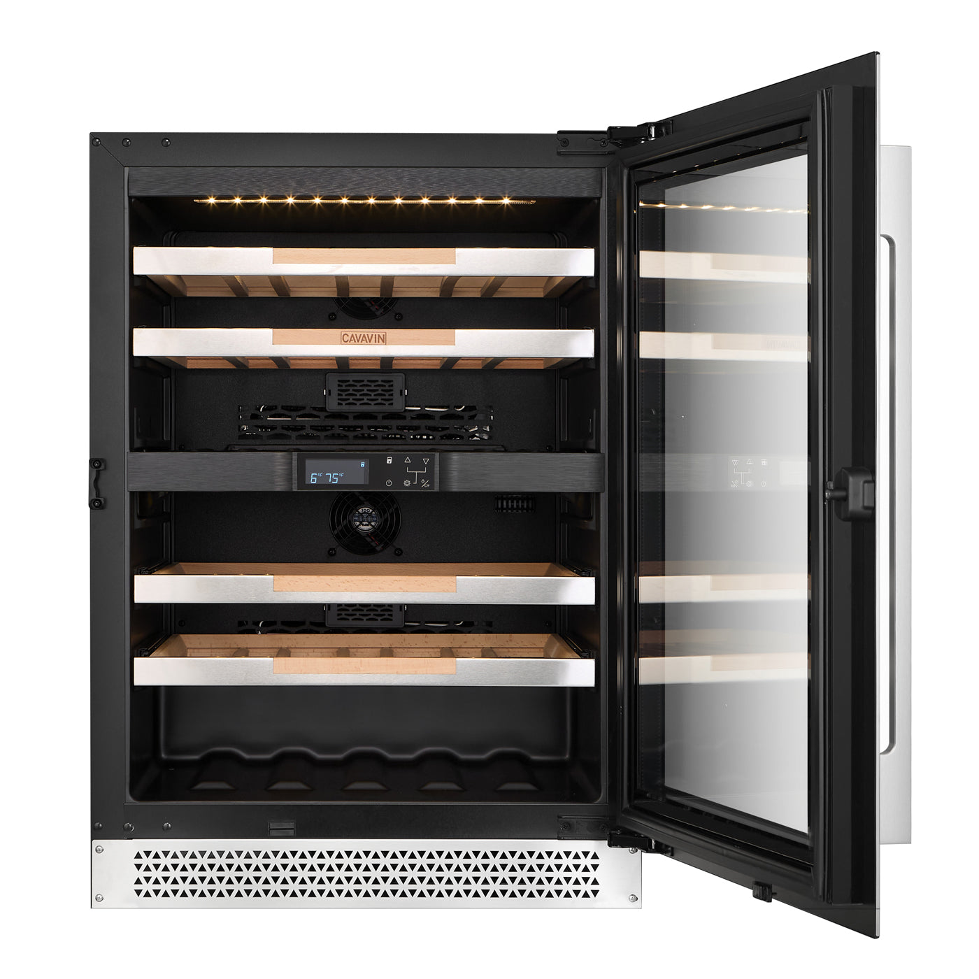 Cavavin Vinoa 41-Bottle Wine Cellar, Dual-Zone, Stainless Steel