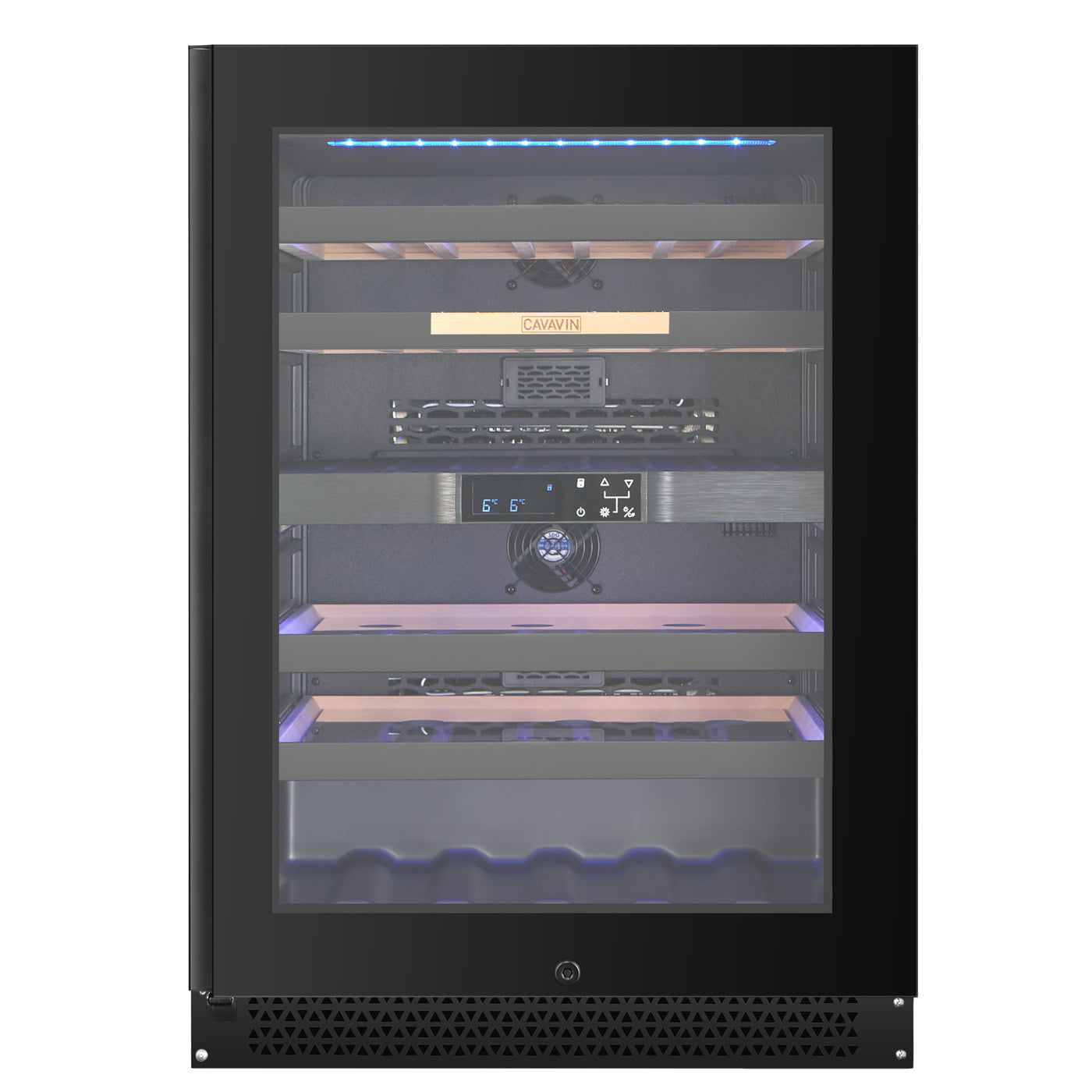Cavavin Vinoa 41-Bottle Wine Cellar, Black Glass Door