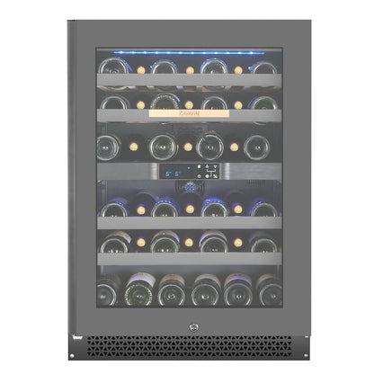 Cavavin Vinoa 41-Bottle Wine Cellar, Grey Glass Door - front view