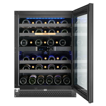 Cavavin Vinoa 41-Bottle Wine Cellar, Grey Glass Door - interior