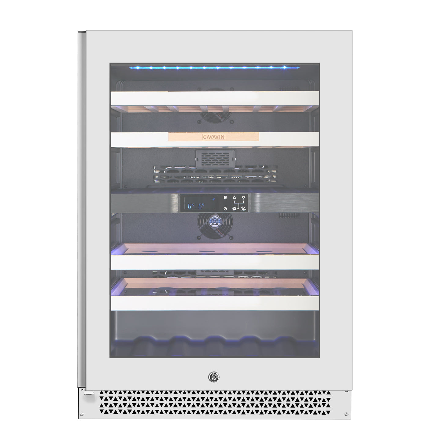 Cavavin Vinoa 41-Bottle Wine Cellar, White Glass Door