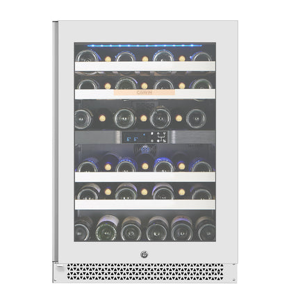 Cavavin Vinoa 41-Bottle Wine Cellar, White Glass Door - front view