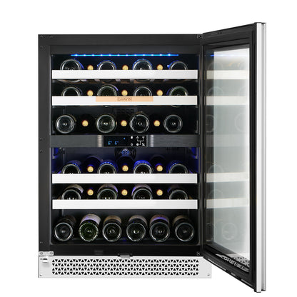 Cavavin Vinoa 41-Bottle Wine Cellar, White Glass Door - interior