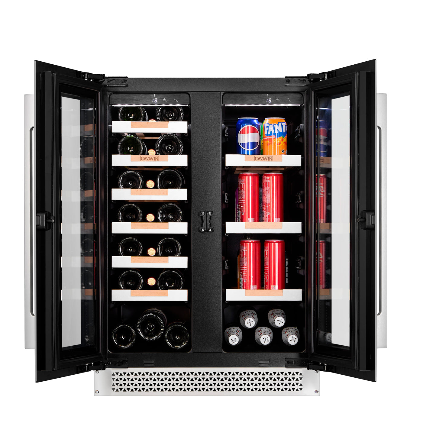 Cavavin Vinoa Bottle & Beverage Cooler - interior