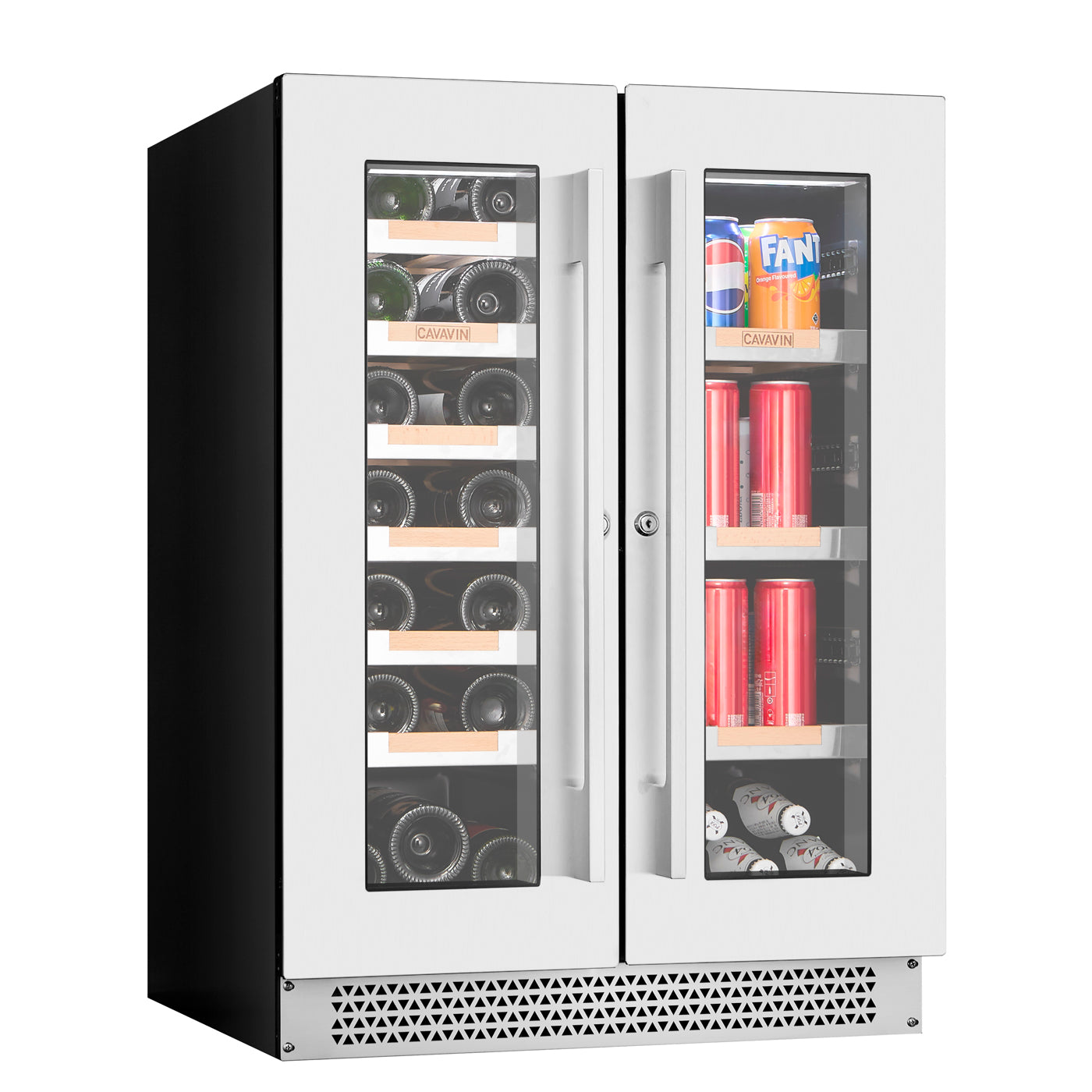 Cavavin Vinoa Bottle & Beverage Cooler - beverage section