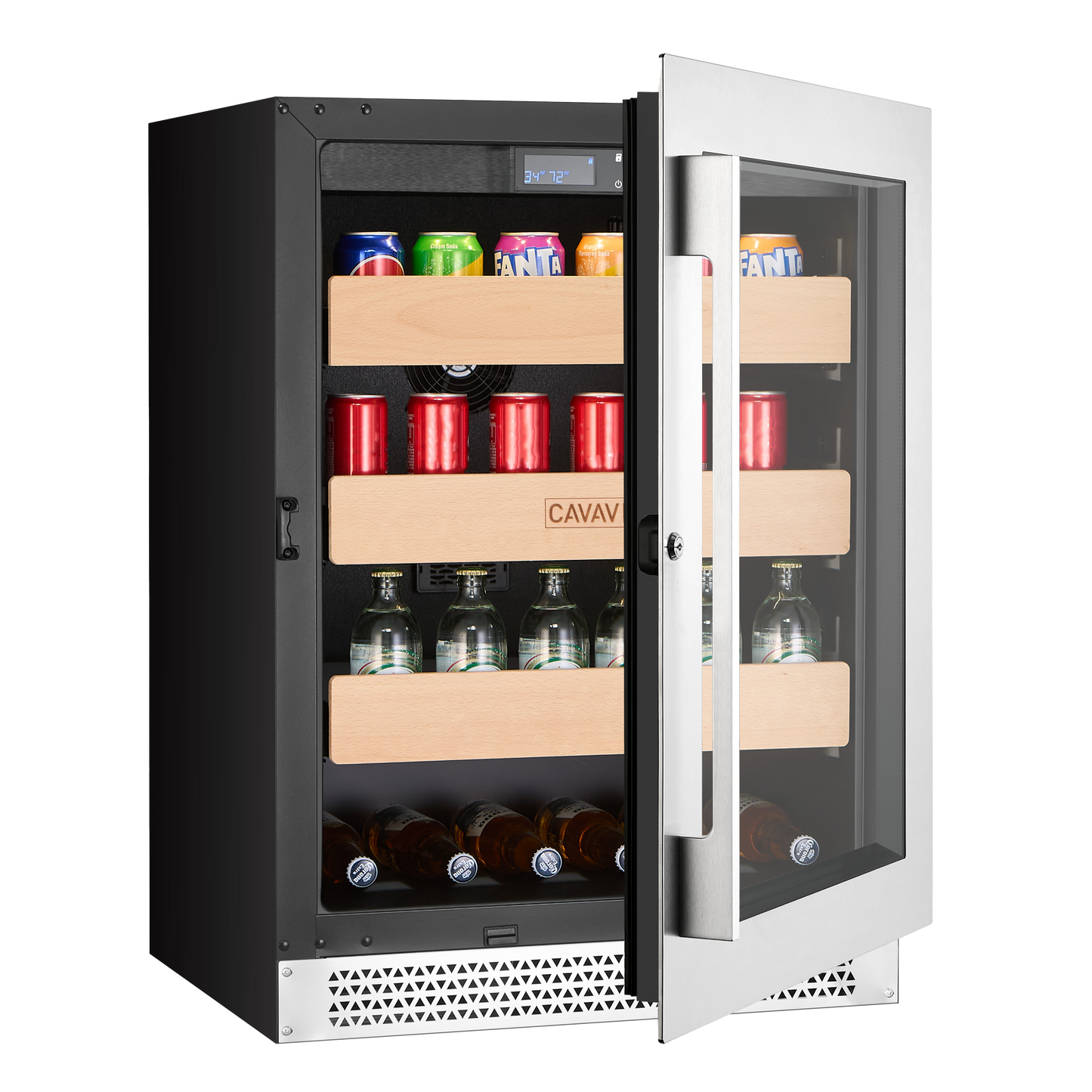 Cavavin Vinoa 148-Can Beverage Center - side view