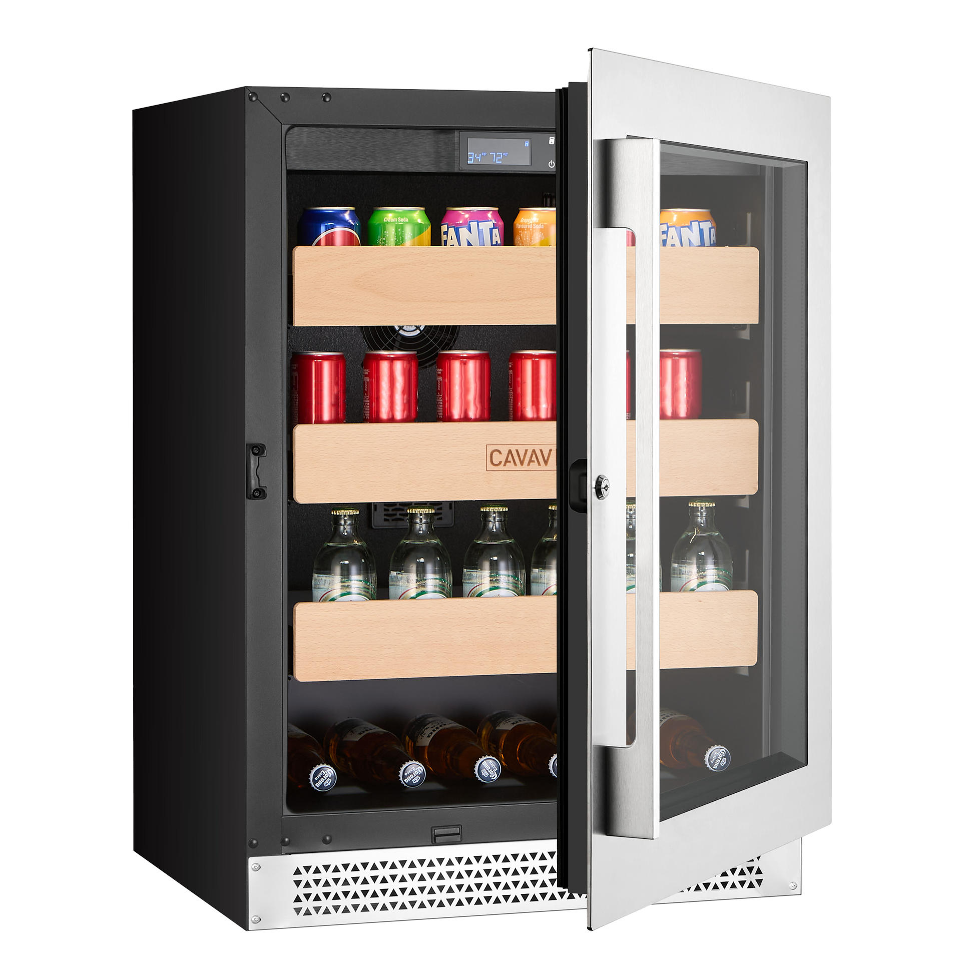 Cavavin Vinoa 148-Can Beverage Center - side view