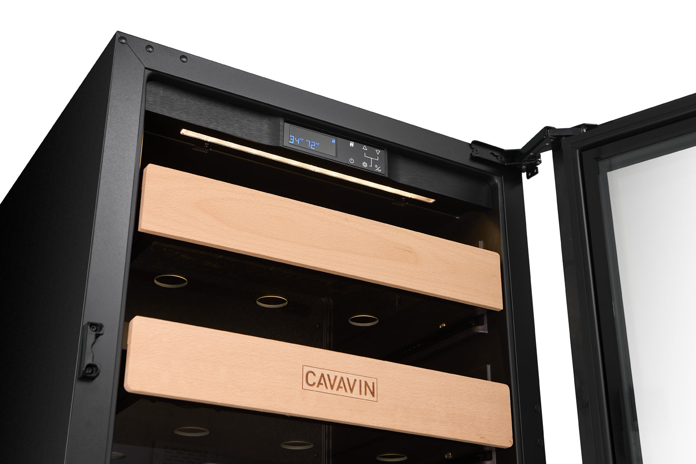Cavavin Vinoa 148-Can Beverage Center - interior shelves