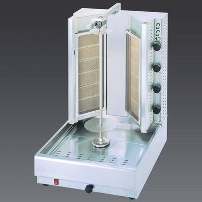 Visvardis DG12VN Gas Gyro & Shawarma Vertical Broiler, 12-Burner