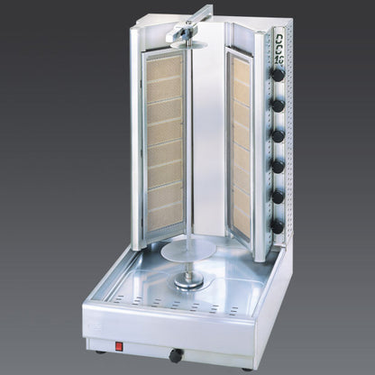 Visvardis DG16VN Gas Gyro & Shawarma Vertical Broiler, 16-Burner