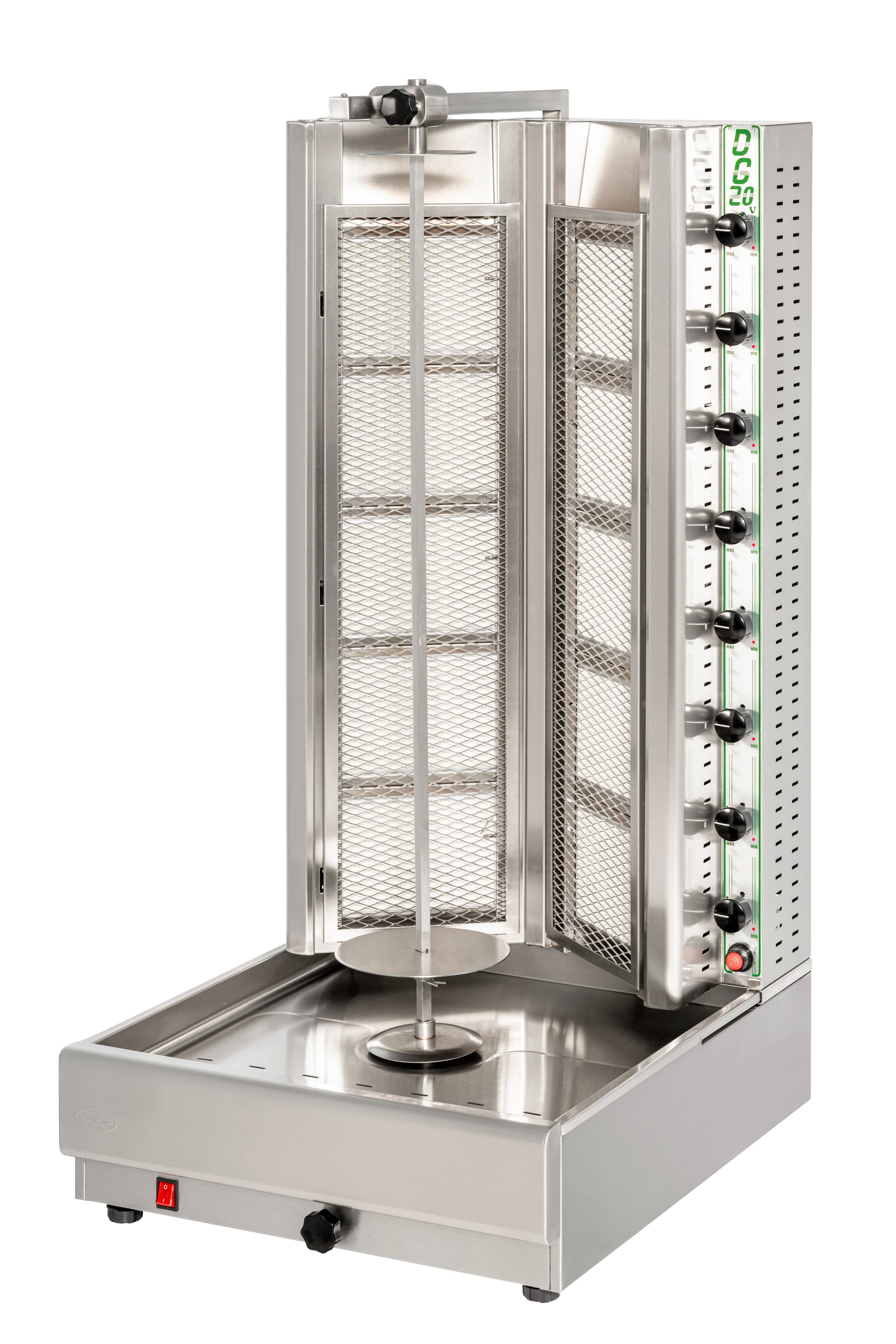 Visvardis DG20VN Gas Gyro & Shawarma Vertical Broiler, 20-Burner