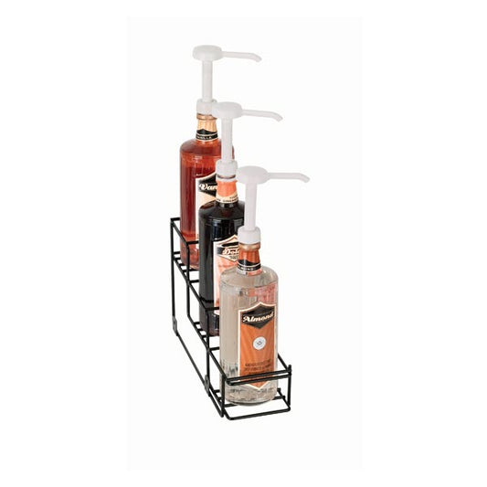 Dispense-Rite | Wire Bottle Holder, 3 Compartment, Black