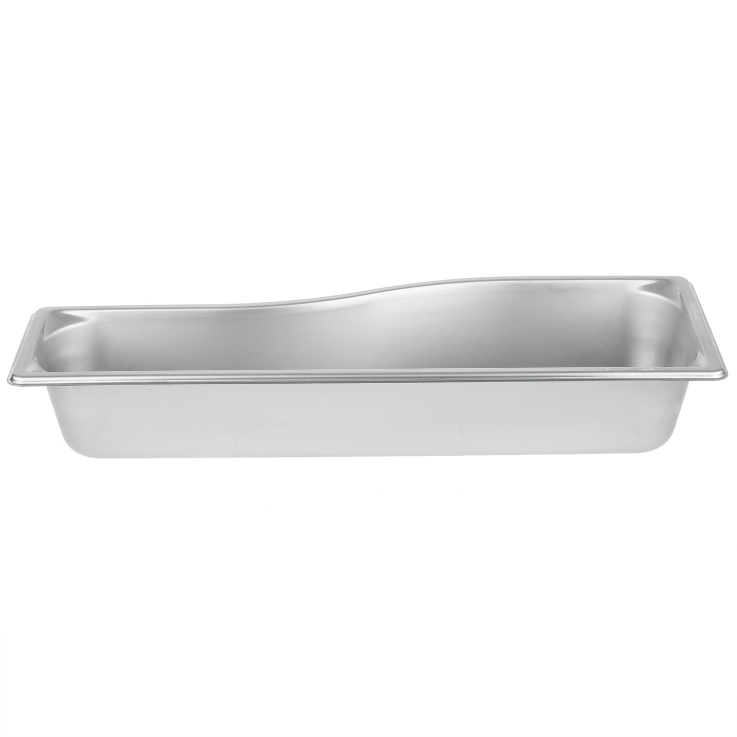 Vollrath Super Pan Half Long Size Wild Shape Food Pan, 3.5" Deep, 22 Gauge Stainless Steel - 3100040