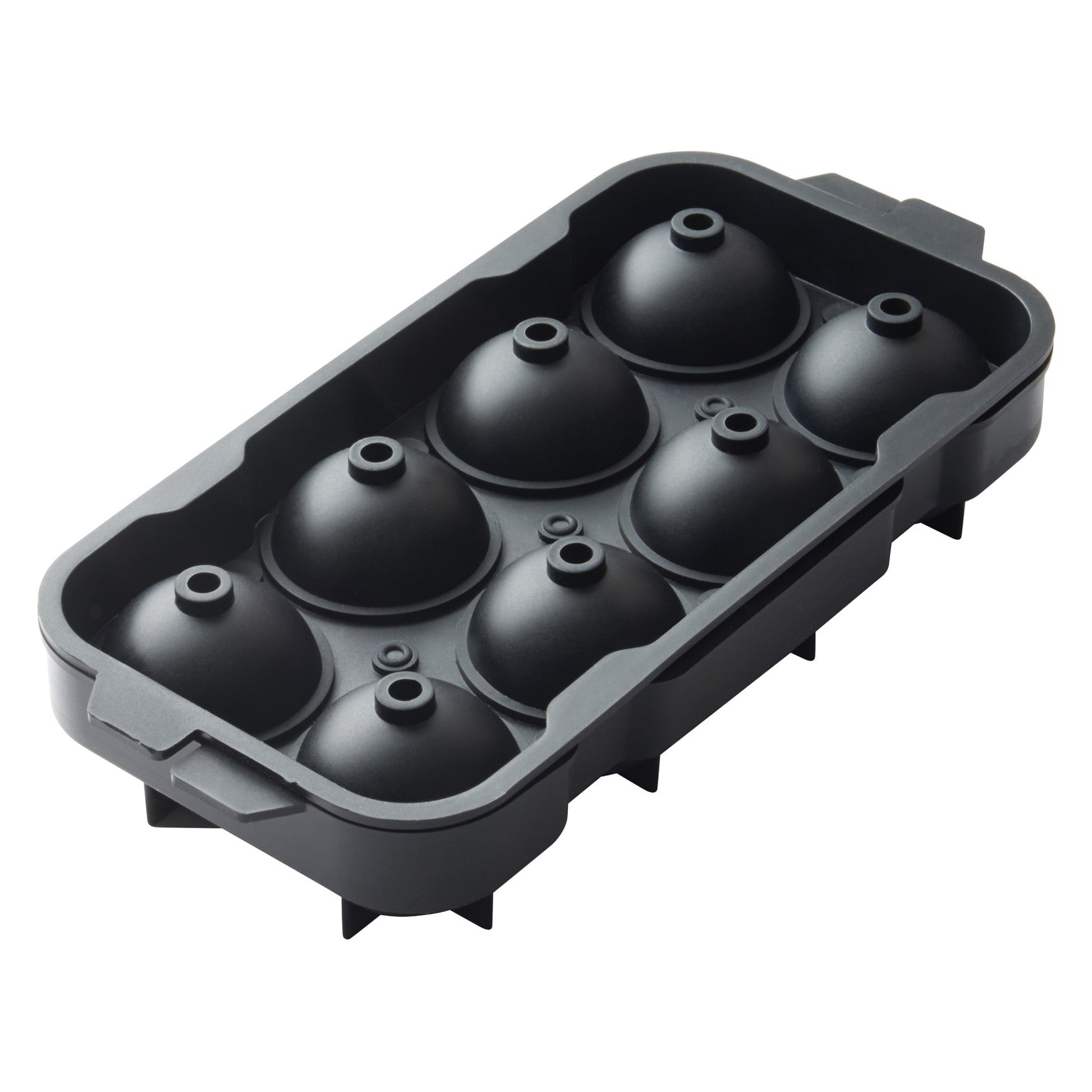 Winco Silicone Ice Ball Mold, Black, 2" Spheres (8-cavity) - ICCP-8K