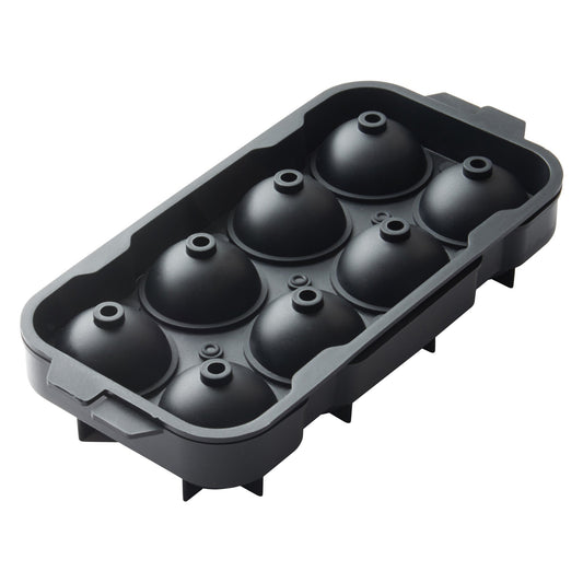 Winco Silicone Ice Ball Mold, Black, 2" Spheres (8-cavity) - ICCP-8K