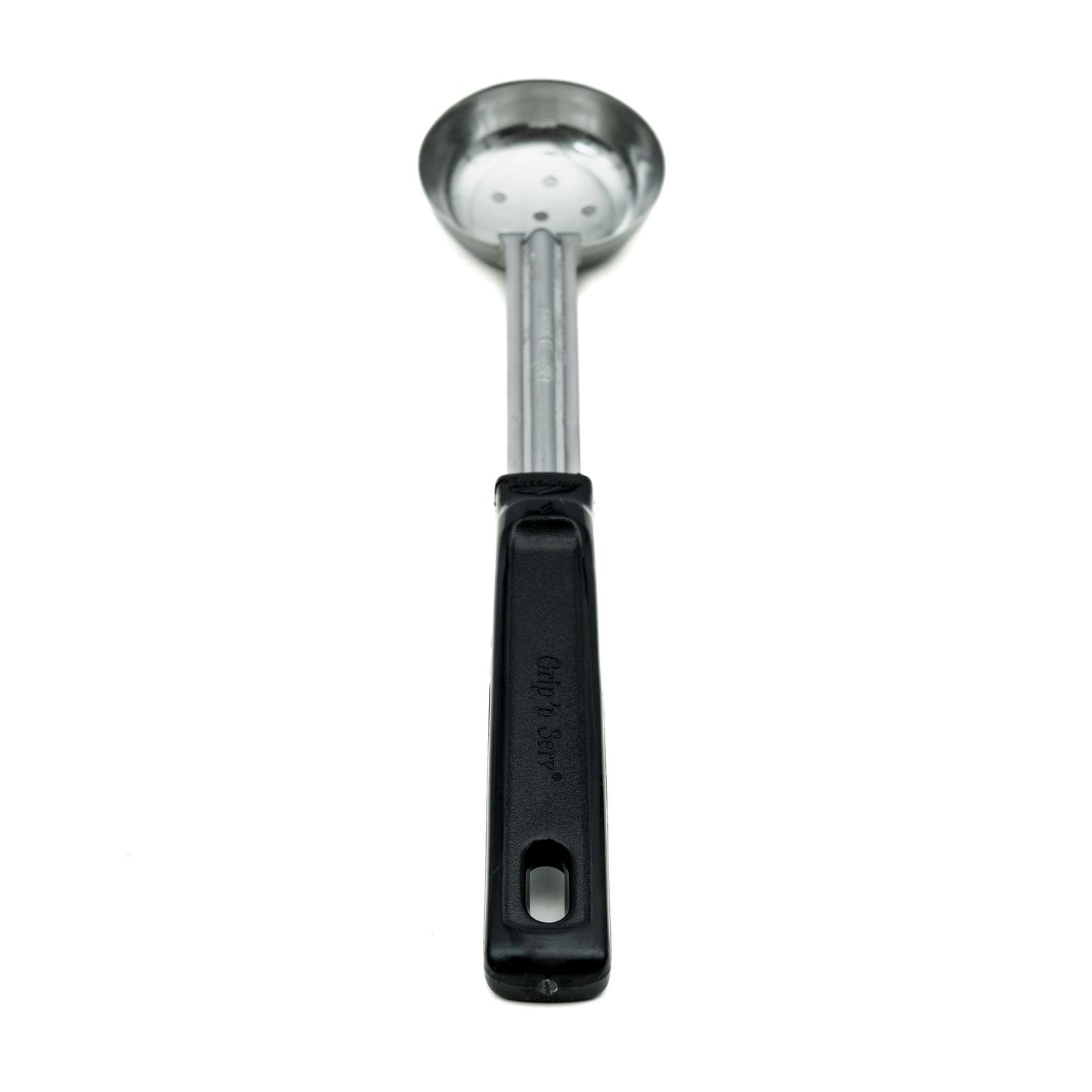 Vollrath Grip N Serve Perforated Round Spoodle, 1 oz, Black Handle - 61145