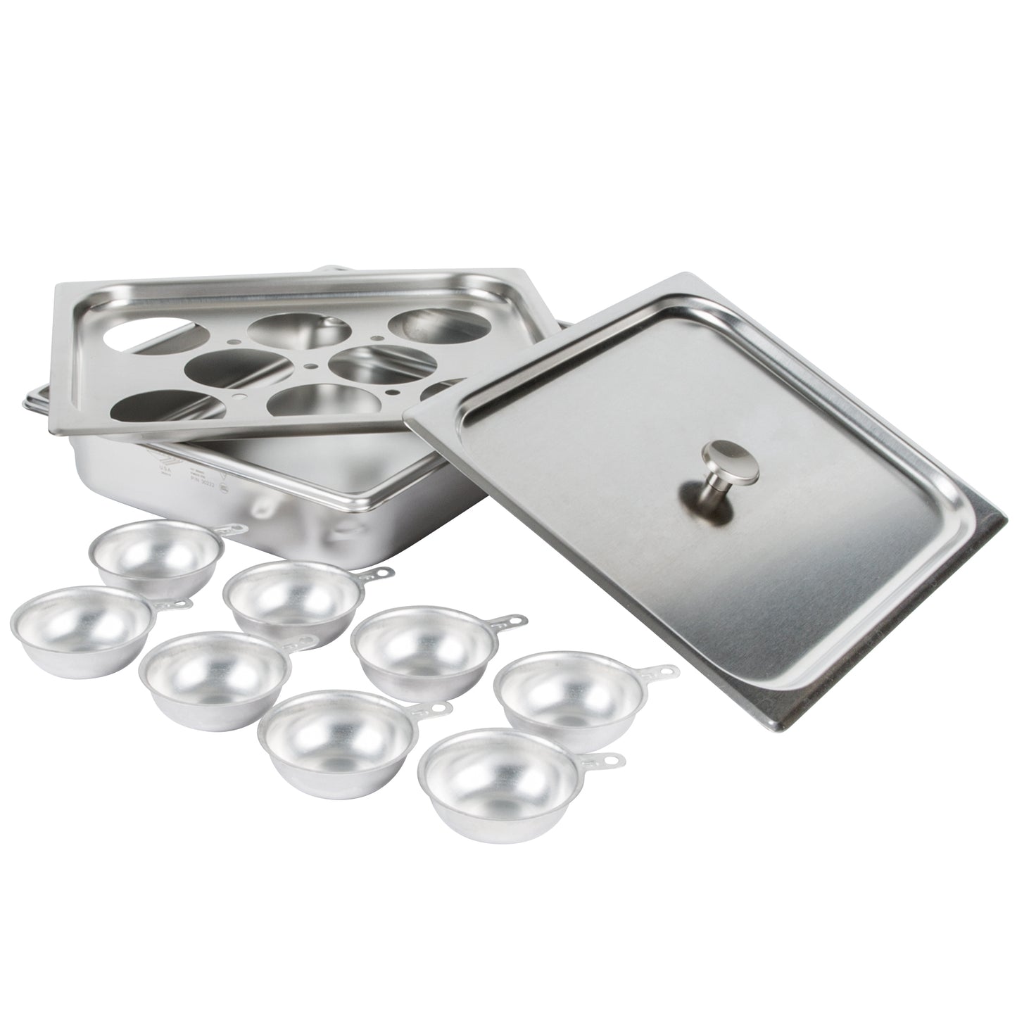 Vollrath Half Size Food Pan Egg Poacher Set, 8 Cups - 75070