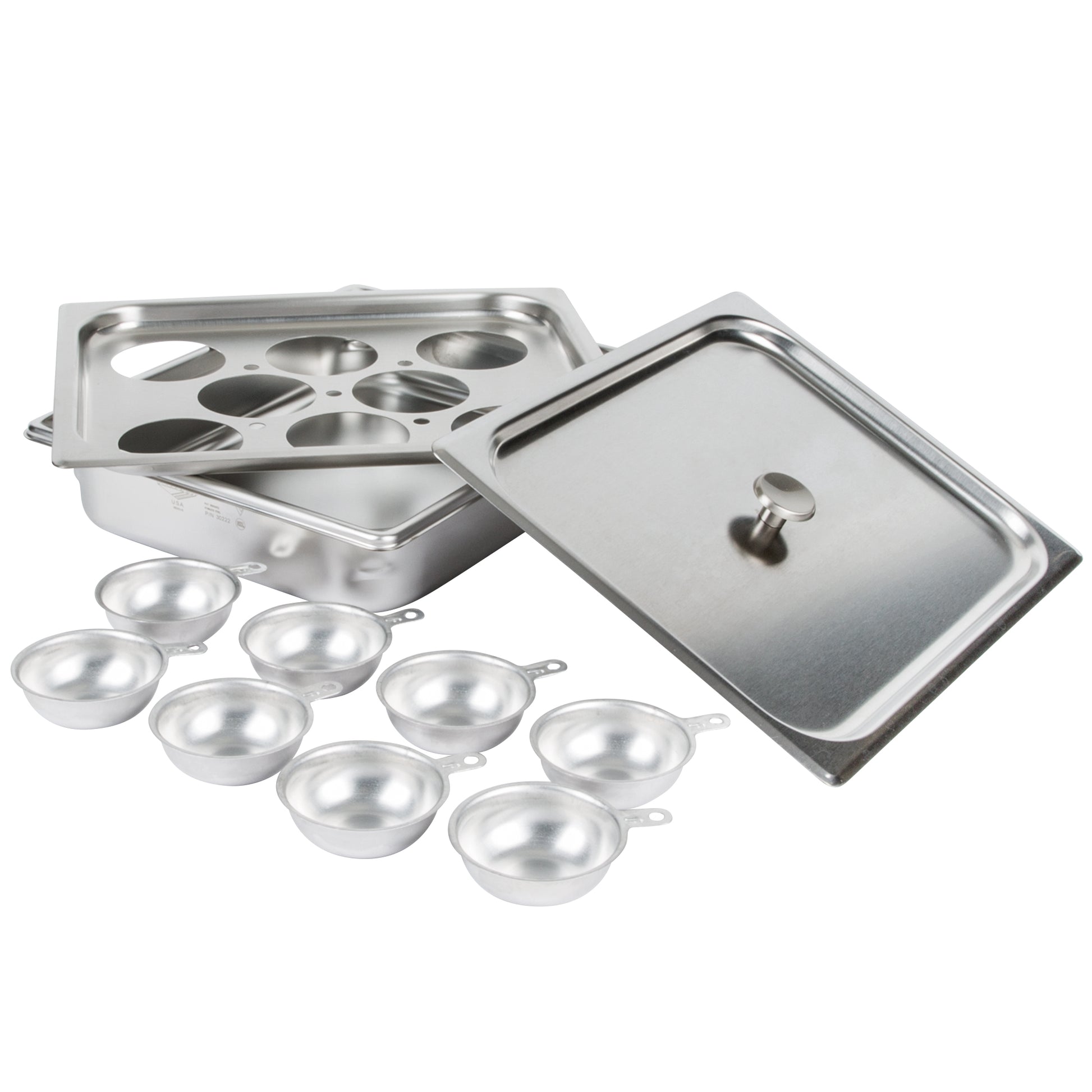 Vollrath Half Size Food Pan Egg Poacher Set, 8 Cups - 75070