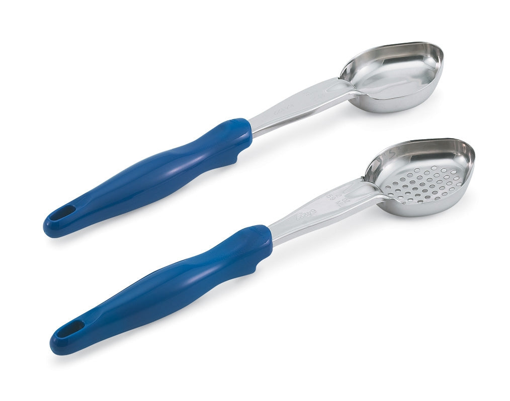 Vollrath Heavy-Duty Color Coded Oval Perforated Spoodle, 2 oz, Blue - 6422230