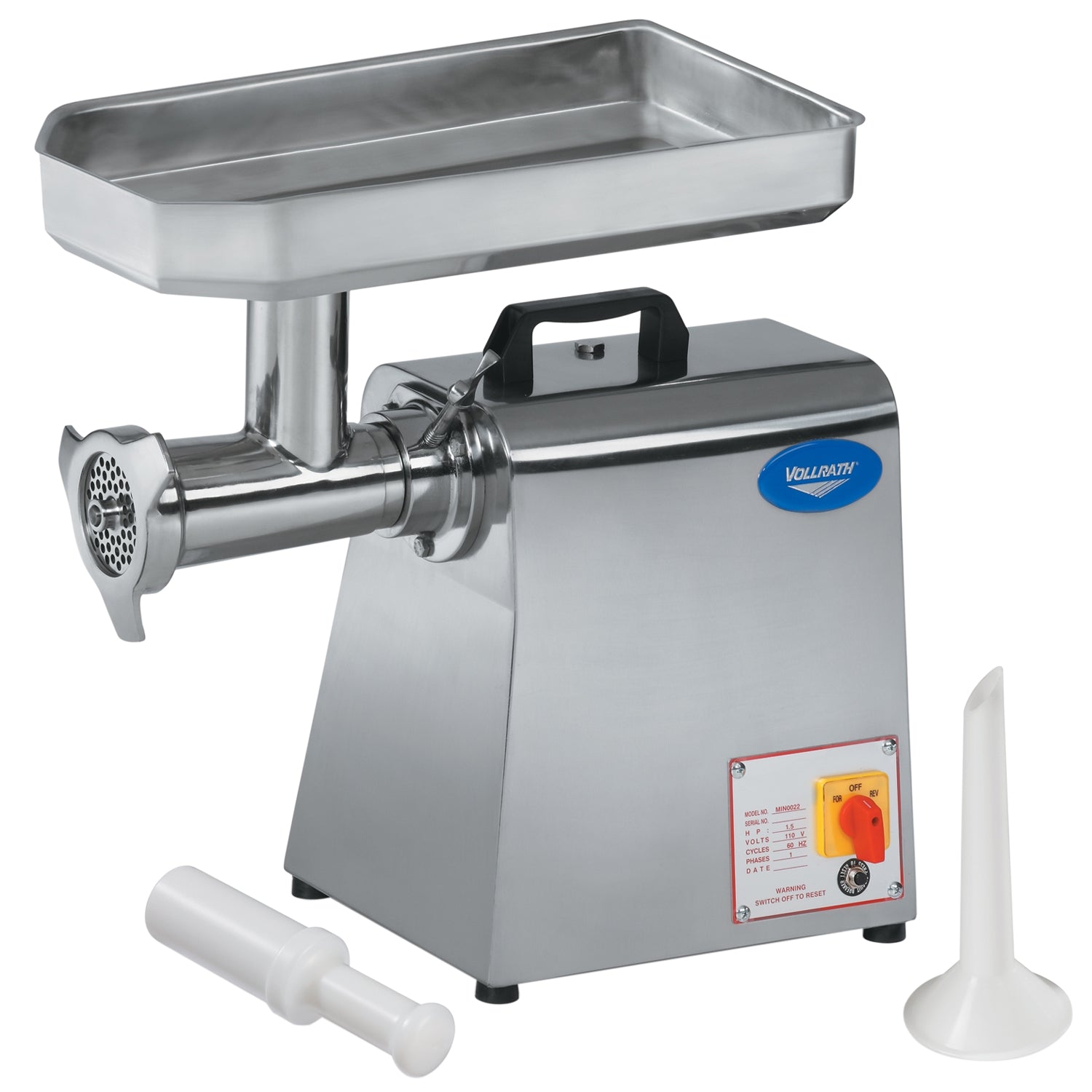 Vollrath No.22 Electric Meat Grinder, 528 lb/Hour. 1.5 HP, 110V - 40744