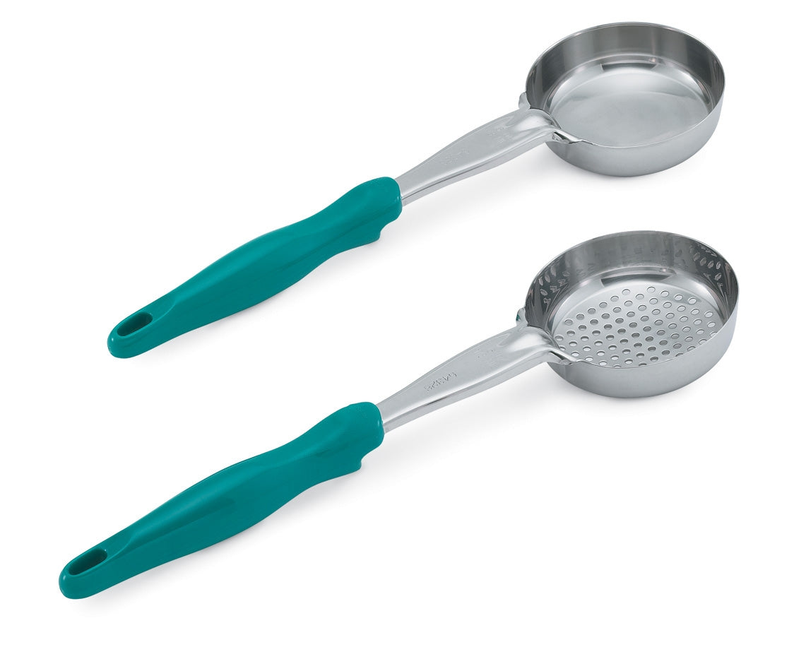 Vollrath Heavy-Duty Color Coded Round Perforated Spoodle, 6 oz, Teal - 6432655