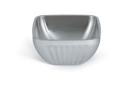 Vollrath Double-Wall Square Fluted Bowl, 1.8 qt, Stainless Steel - 47681
