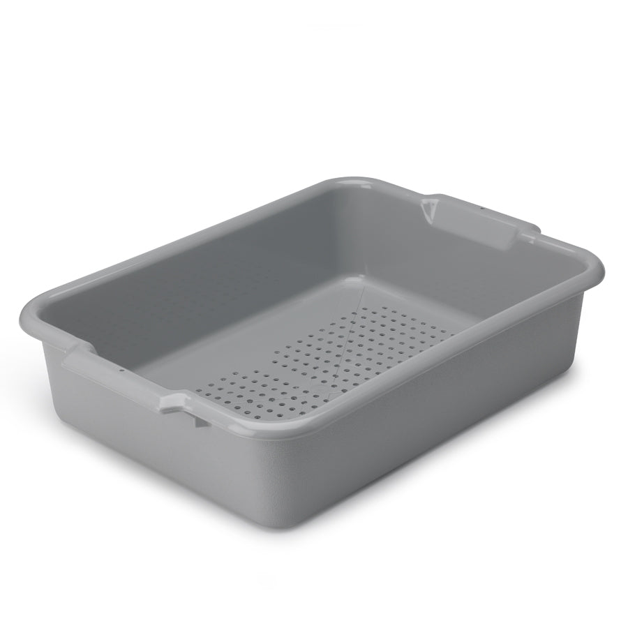 Vollrath Signature Perforated Bus Box, 20" x 15" x 5", Grey - 52617