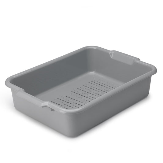 Vollrath Signature Perforated Bus Box, 20" x 15" x 5", Grey - 52617