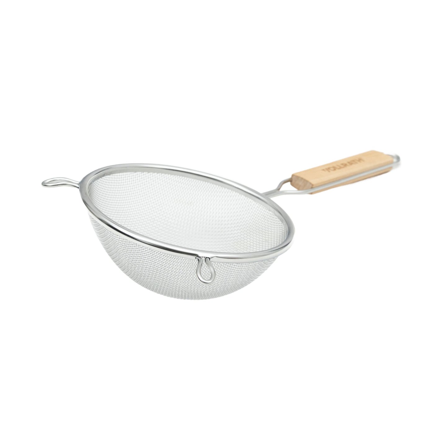 Vollrath Single Medium Mesh Strainer, 10.25", Wood Handle, FINAL SALE - 47196