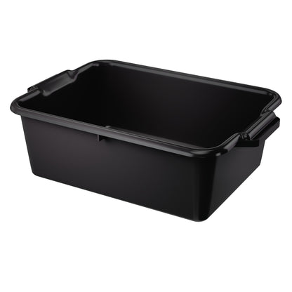 Vollrath Signature Heavy Duty Bus Bin, 20" x 15" x 7", Black - 52660