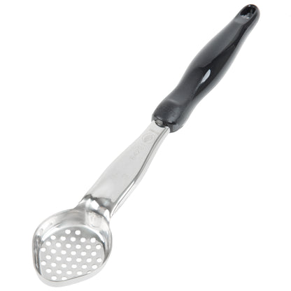 Vollrath Heavy-Duty Color Coded Oval Perforated Spoodle, 1 oz, Black - 6422120