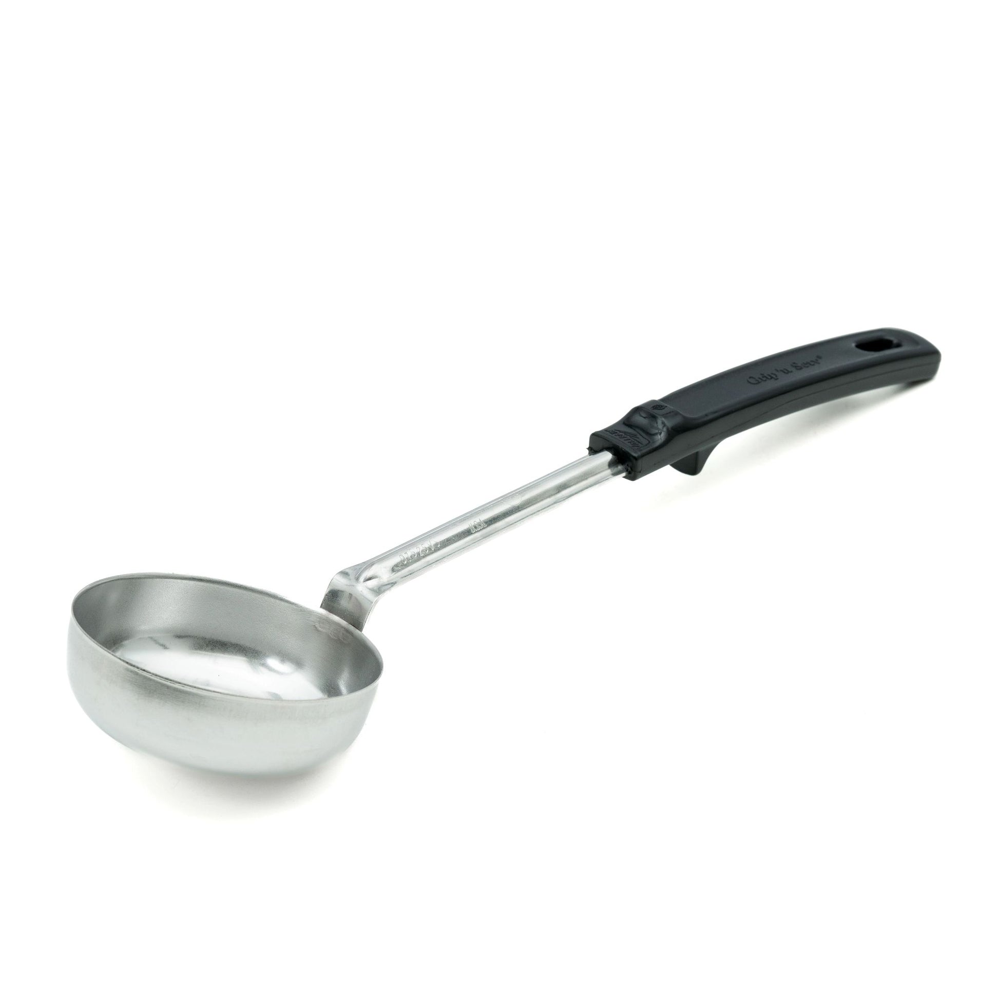 Vollrath Grip N Serve Solid Round Spoodle, 6 oz, Black Handle - 61177