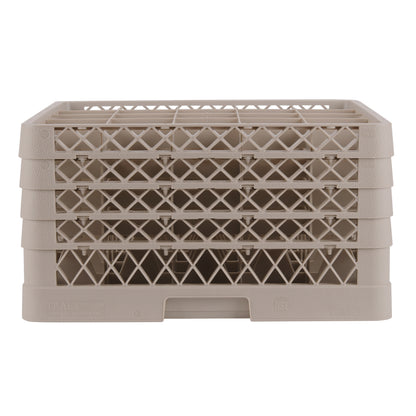 Vollrath Traex Glass Rack w 4 Extenders, 25 Compartment, Beige - TR6BBBB