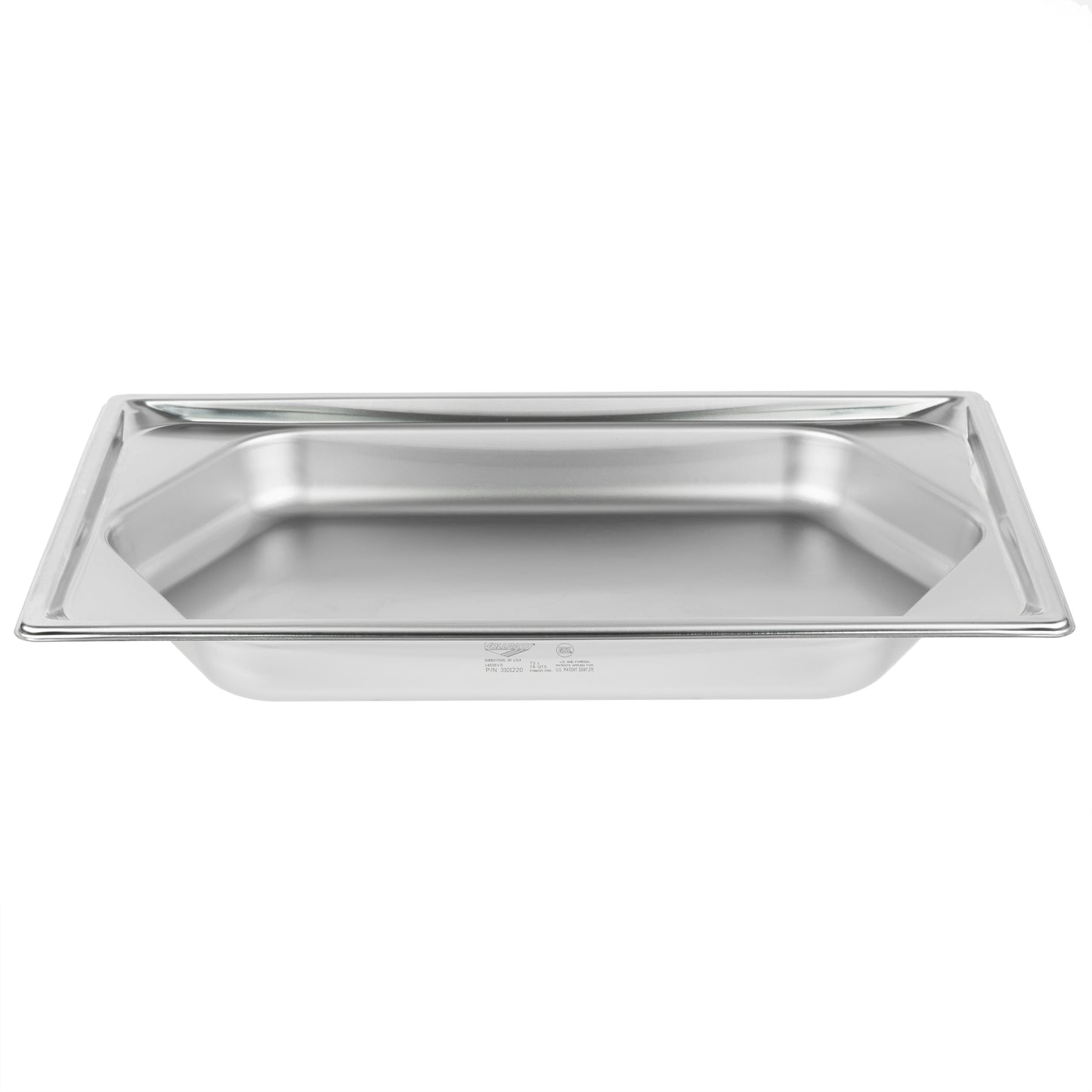 Vollrath Super Pan Full Size Hexagon Shape Food Pan, 2.5" Deep, 22 Gauge Stainless Steel - 3101220