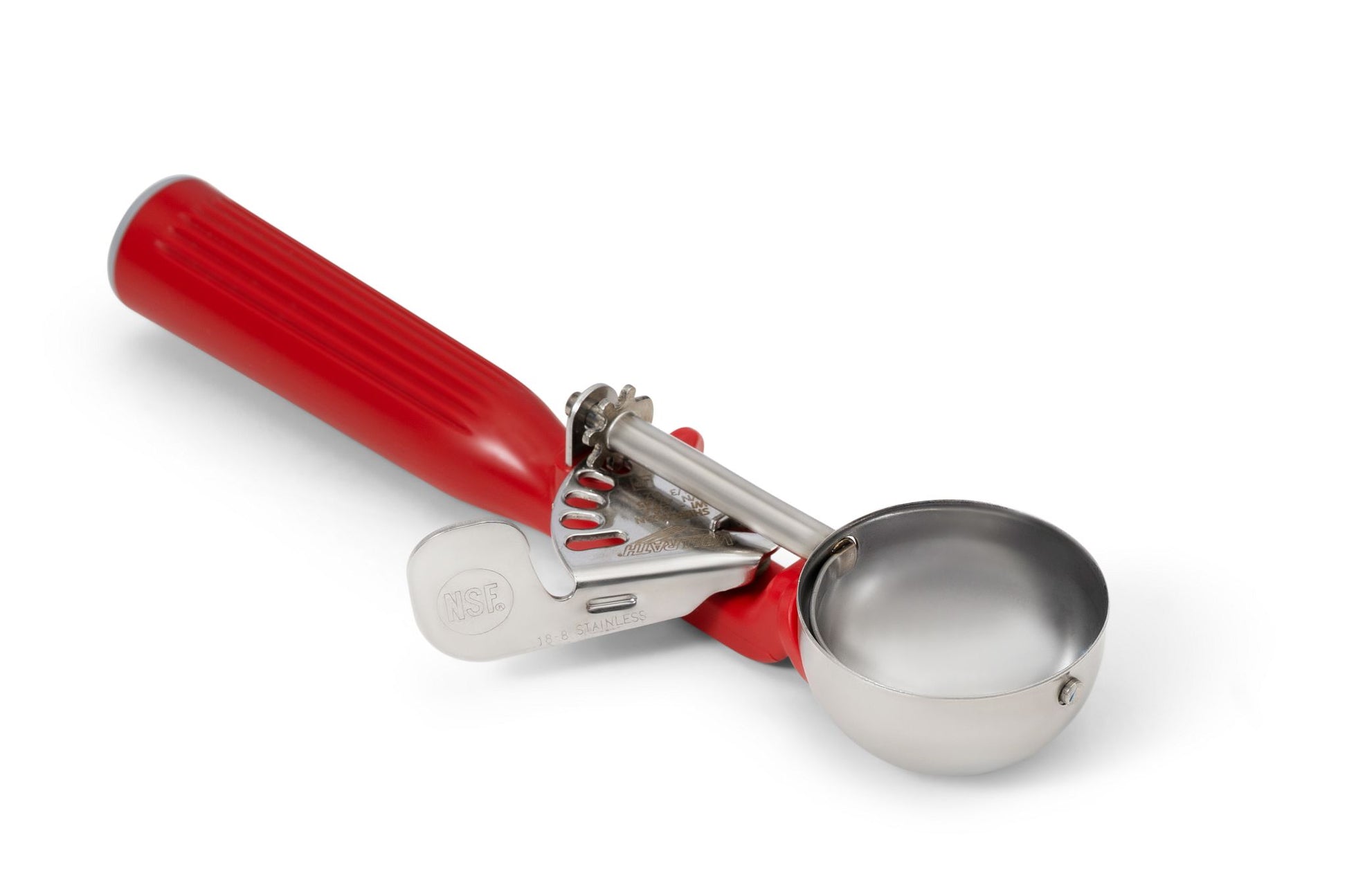 Vollrath Color-Coded One-Piece Thumb Press Disher, 1 1/3 oz - 47145