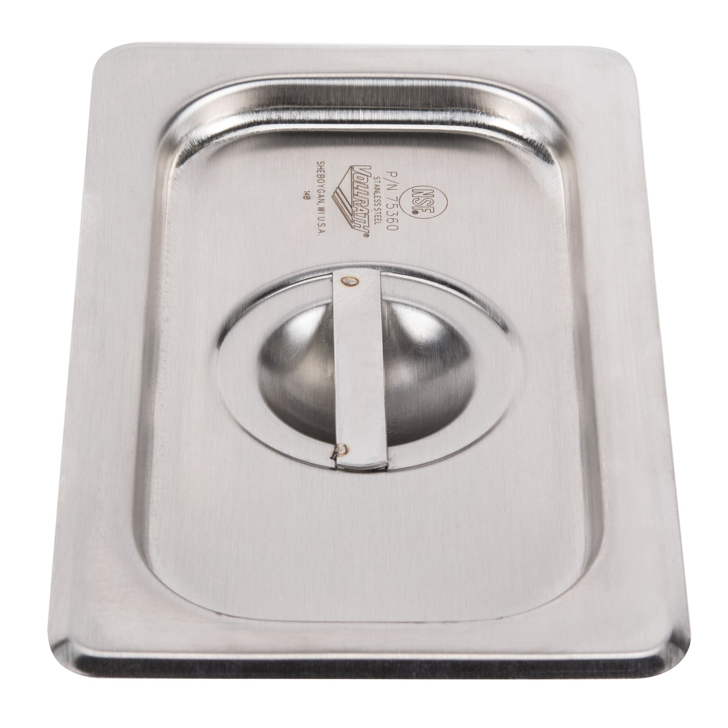 Vollrath Super Pan V Solid Food Pan Cover, 1/9 Size, 22 Gauge Stainless Steel - 75360